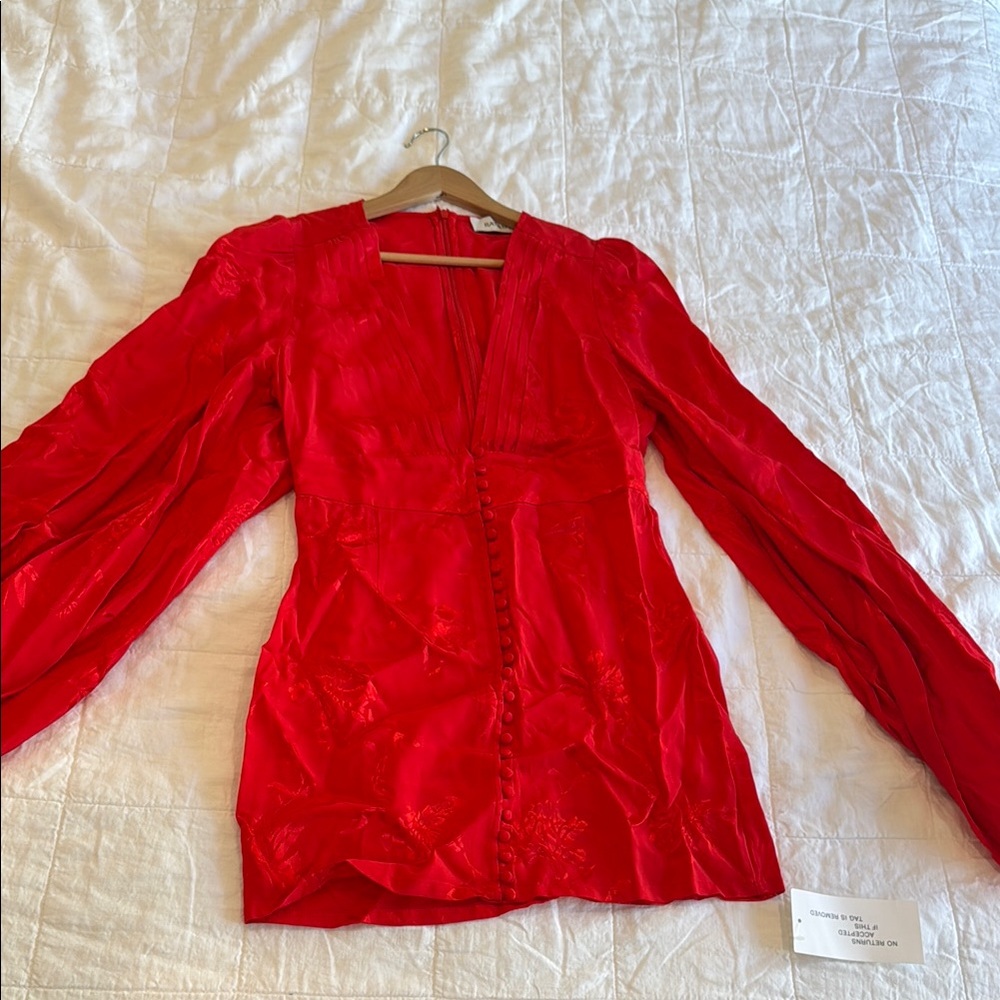 Rat and boa Isabella red mini dress